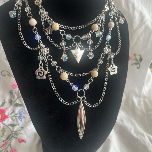 Elegant Silver Multi-Layer Necklace - Picture 2 of 7